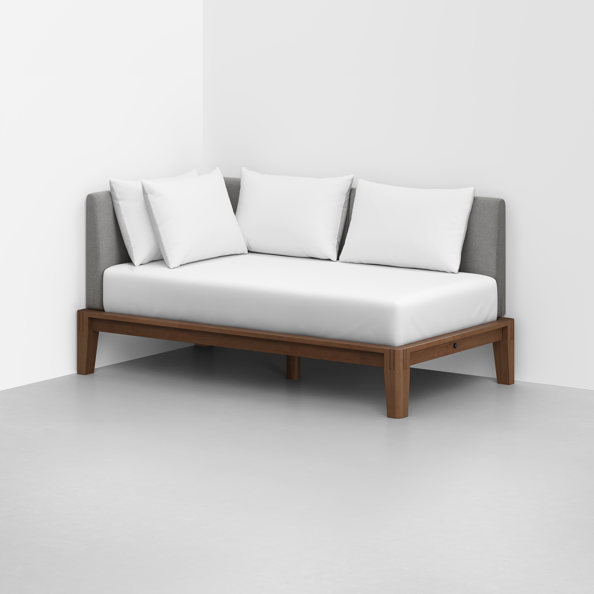 Heathered Grey / Walnut