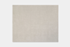 A large, square, light beige rug with a soft, even texture is displayed on a white background.