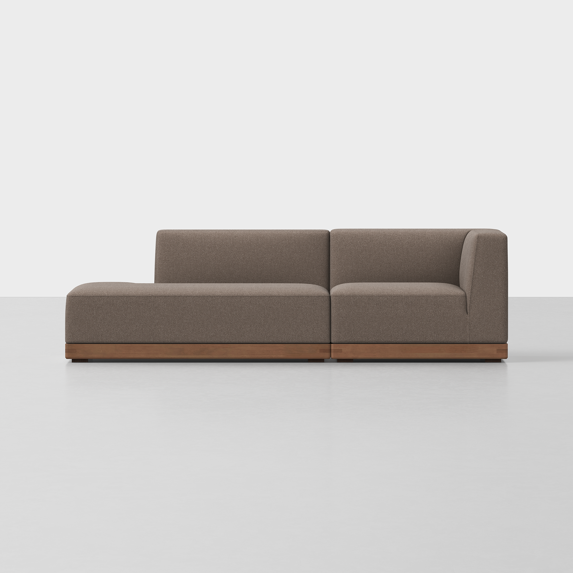 Mocha / Walnut / 2 Seat Left Arm Island