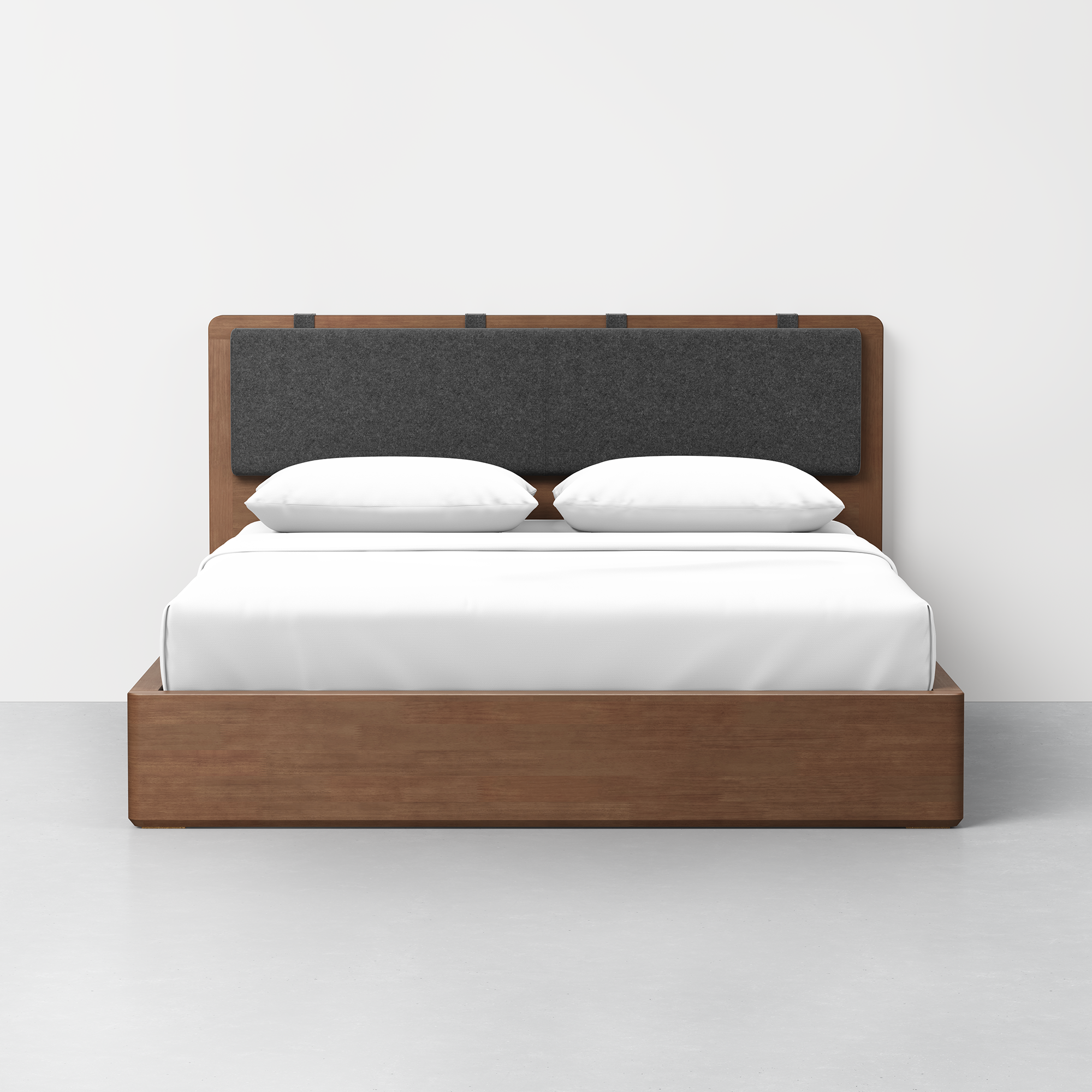 Queen / Heathered Charcoal / Walnut