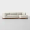 Essential Chaise Sectional - Right Arm Chaise / Ivory / Walnut - 2