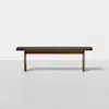 Pillar Bench (Walnut / 60 in / Charcoal) - Front