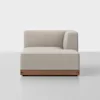 Essential Sectional Module (Right Arm Chaise / Natural / Walnut) - Front
