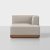 Essential Sectional Module (Right Arm Chaise / Natural / Walnut) - Front