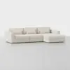 Signature Chaise Sectional (Right Arm Chaise / Ivory) - Angled