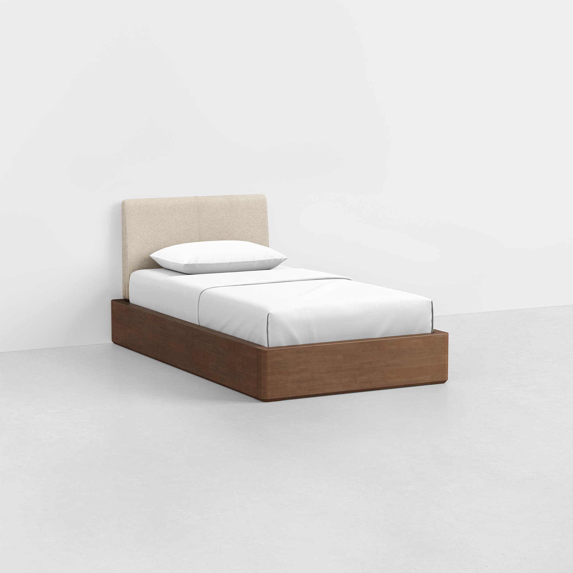 Twin / Heathered Oatmeal / Walnut