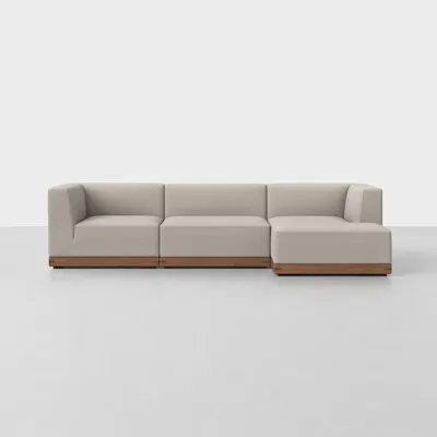 Natural / Walnut / Right Arm Chaise