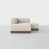 Essential Island Chaise Sectional - Right Arm Chaise / Ivory / Walnut - 4