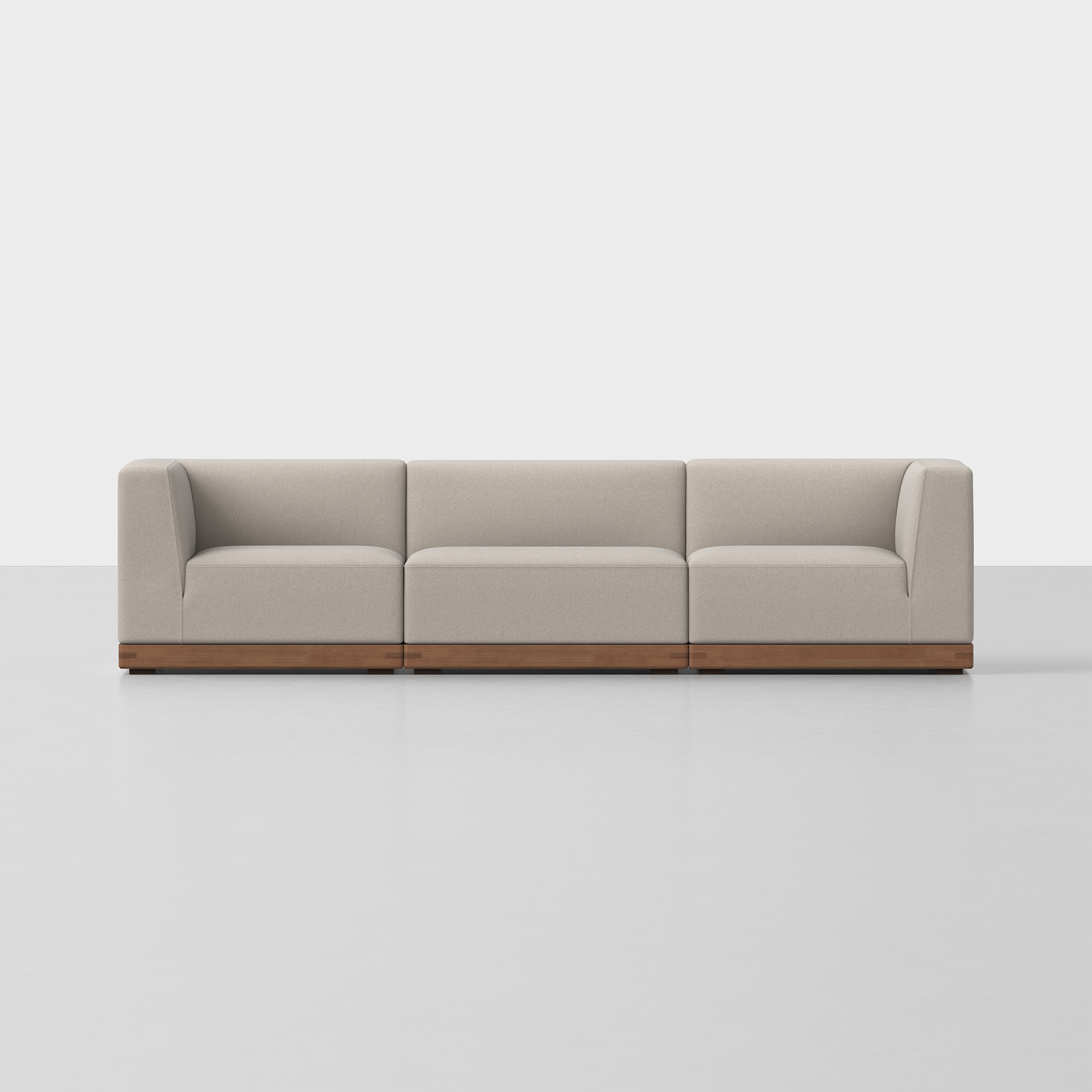 Natural / Walnut / 3 Seat