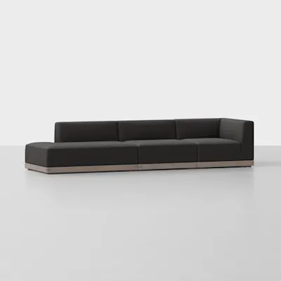 Carbon / Grey / 3 Seat Left Arm Island