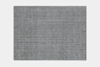 A square, gray area rug with a subtle, slightly uneven texture, displayed on a plain white background.