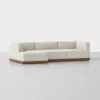 Essential Chaise Sectional - Left Arm Chaise / Ivory / Walnut - 2