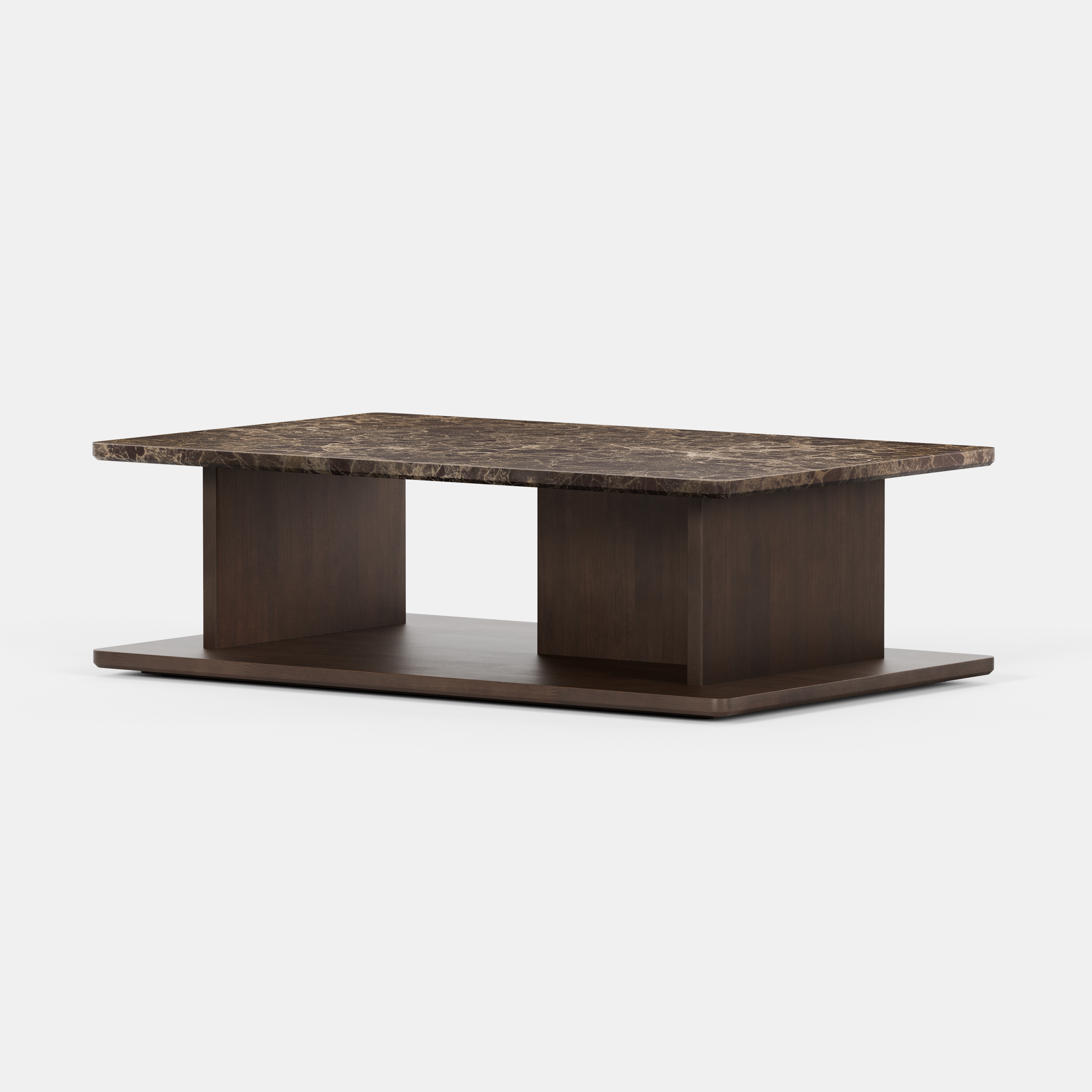 Large / Spanish Brown Emperador Marble / Espresso