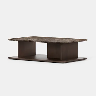 Large / Spanish Brown Emperador Marble / Espresso