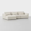 Signature Chaise Sectional (Left Arm Chaise / Ivory) - Front