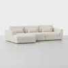 Signature Chaise Sectional (Left Arm Chaise / Ivory) - Angled
