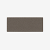 A rectangular, gray upholstered bench or cushion is shown from above against a plain white background.
