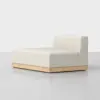 Essential Sectional Module (Left Arm Island / Ivory / Natural) - Back Angled