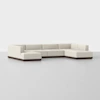 Essential U Sectional - Ivory / Espresso - 1