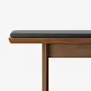 Pillar Bench (Walnut / 60 in / Charcoal) - Front Detail