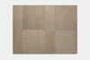 A square arrangement of four textured, beige panels with subtle vertical and horizontal lines dividing each panel, creating a minimalistic, geometric pattern against a white background.