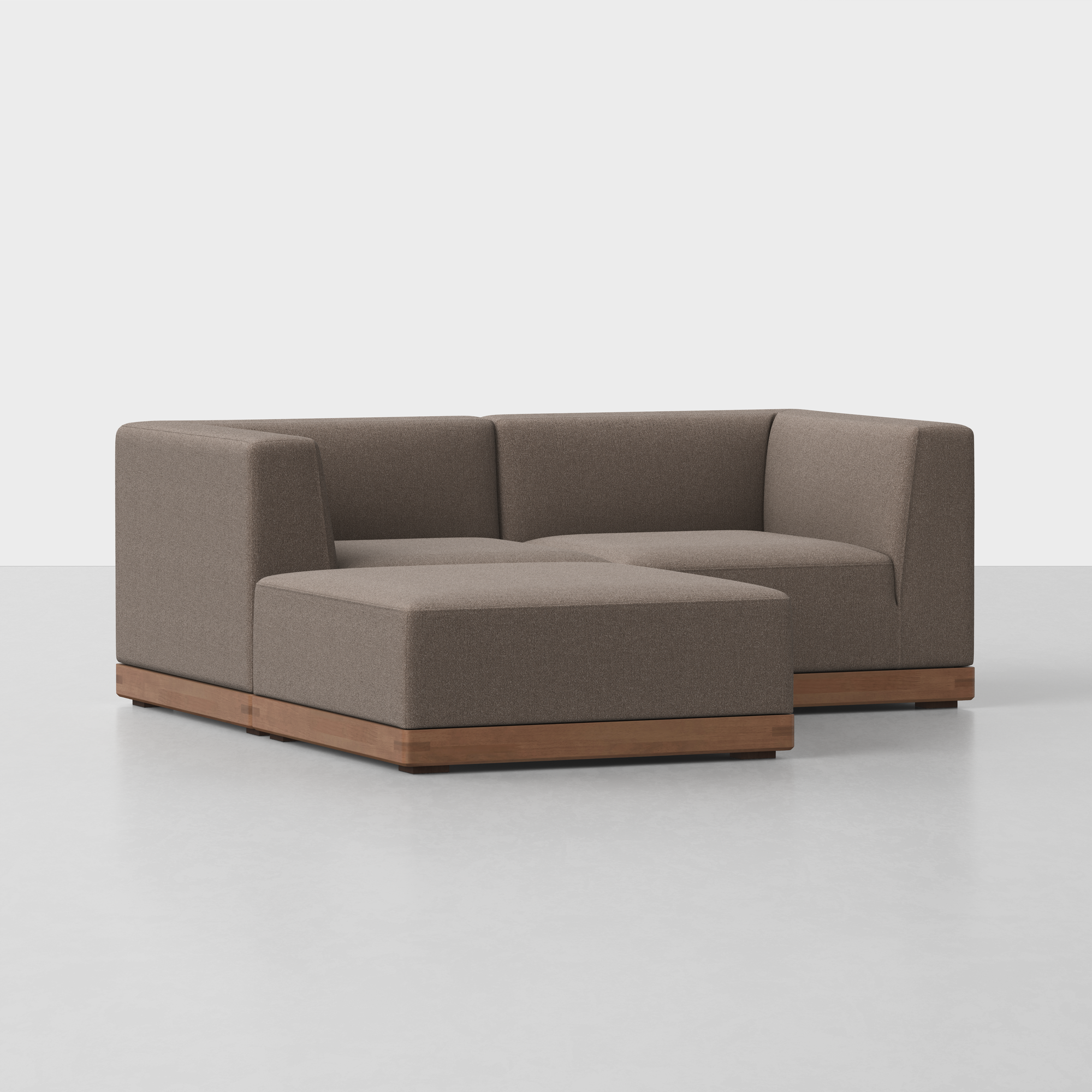 Mocha / Walnut / 2 Seat + Ottoman