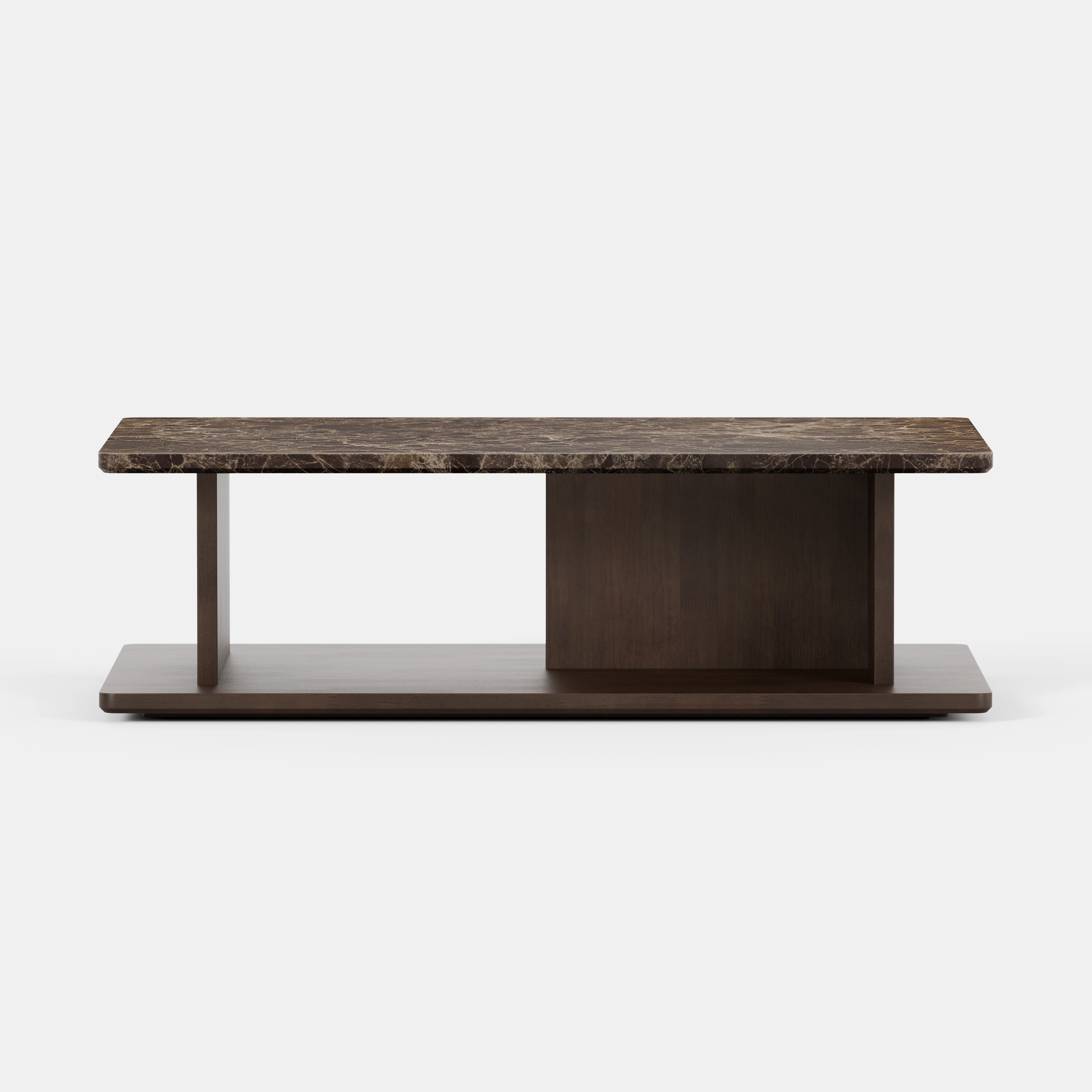 Large / Spanish Brown Emperador Marble / Espresso