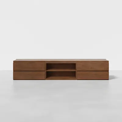 Walnut / 1 Shelf + 4 Drawers