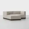 Essential Modular Sofa - 2 Seat + Ottoman / Natural / Espresso - 2