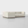 Essential L Sectional - Ivory / Grey - 1