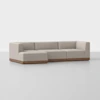 Essential Chaise Sectional - Left Arm Chaise / Natural / Walnut - 1