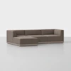 Essential Modular Sofa - 3 Seat + Ottoman / Mocha / Grey - 1