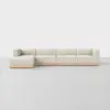 Essential Modular Sofa - 4 Seat + Ottoman / Ivory / Natural - 1