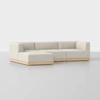 Essential Modular Sofa - 3 Seat + Ottoman / Ivory / Natural - 1