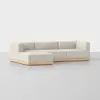 Essential Modular Sofa - 3 Seat + Ottoman / Ivory / Natural - 2