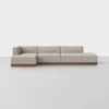 Essential Island Chaise Sectional - Left Arm Chaise / Natural / Walnut - 1