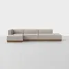 Essential Island Chaise Sectional - Left Arm Chaise / Natural / Walnut - 1