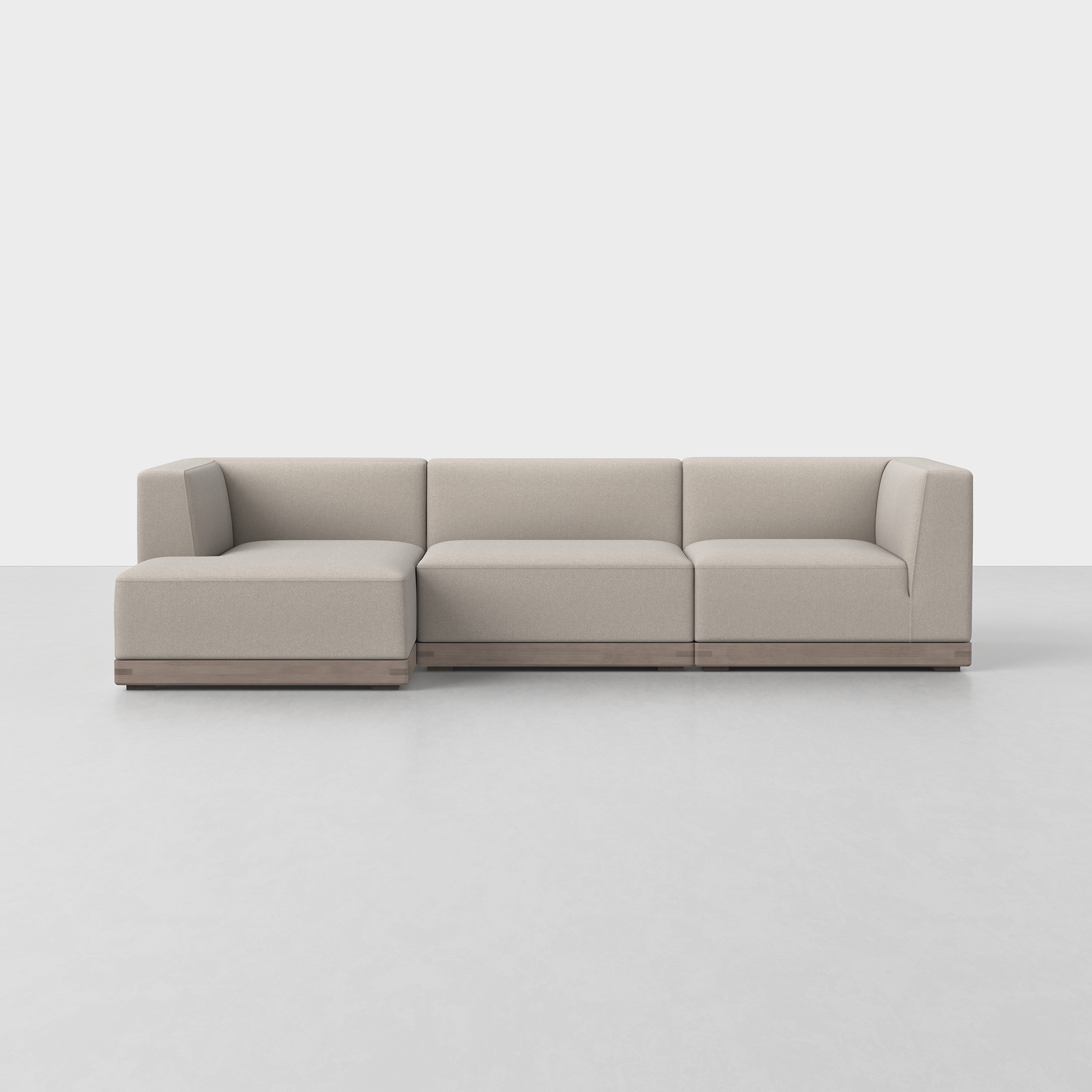 Natural / Grey / Left Arm Chaise