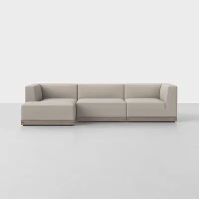 Natural / Grey / Left Arm Chaise