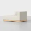 Essential Sectional Module (Left Arm Chaise / Ivory / Natural) - Back Angled