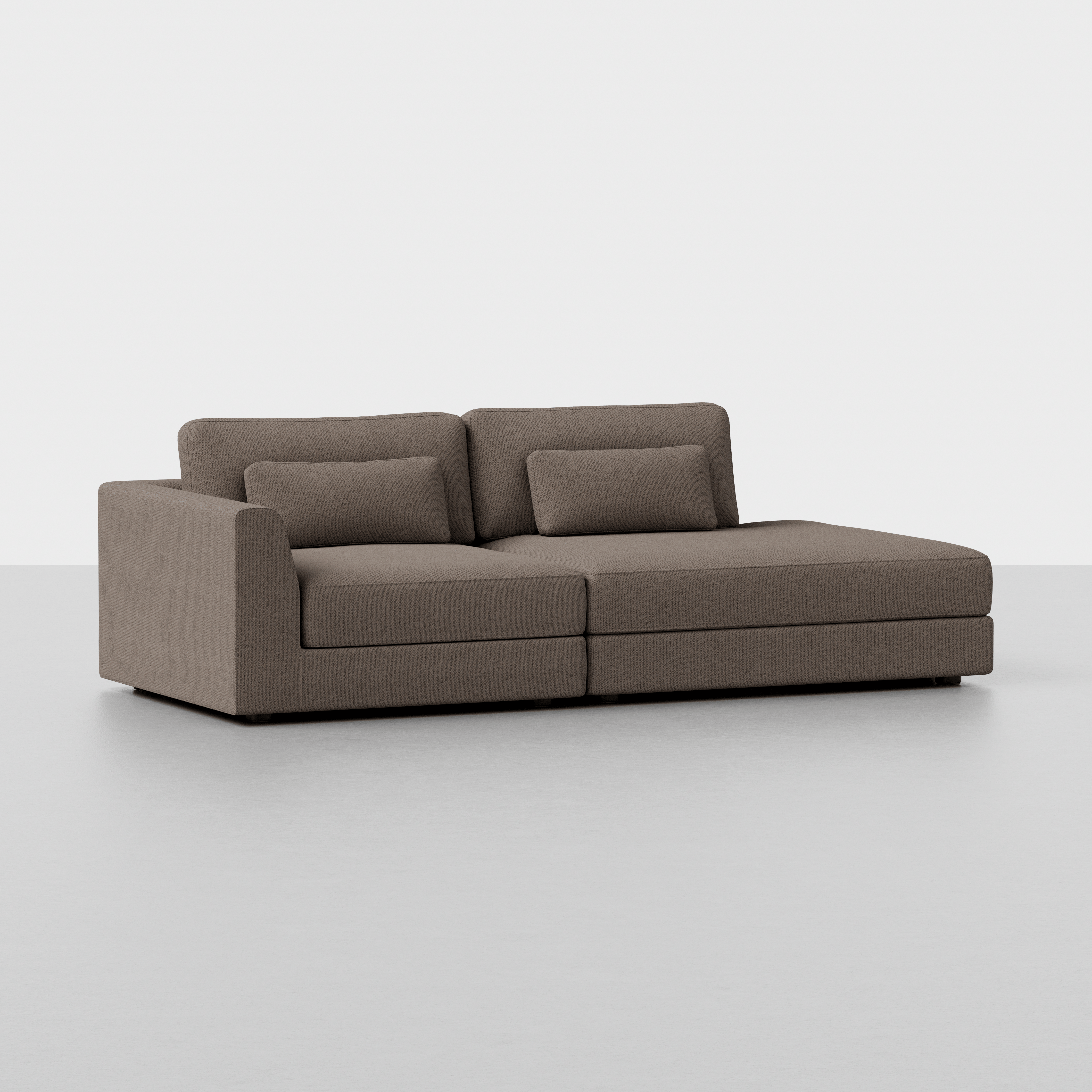 Mocha / 2 Seat Right Arm Island