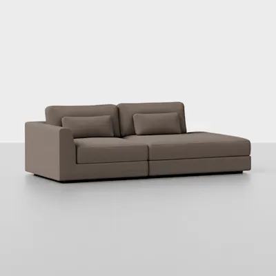 Mocha / 2 Seat Right Arm Island