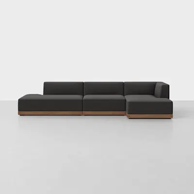 Carbon / Walnut / Right Arm Chaise