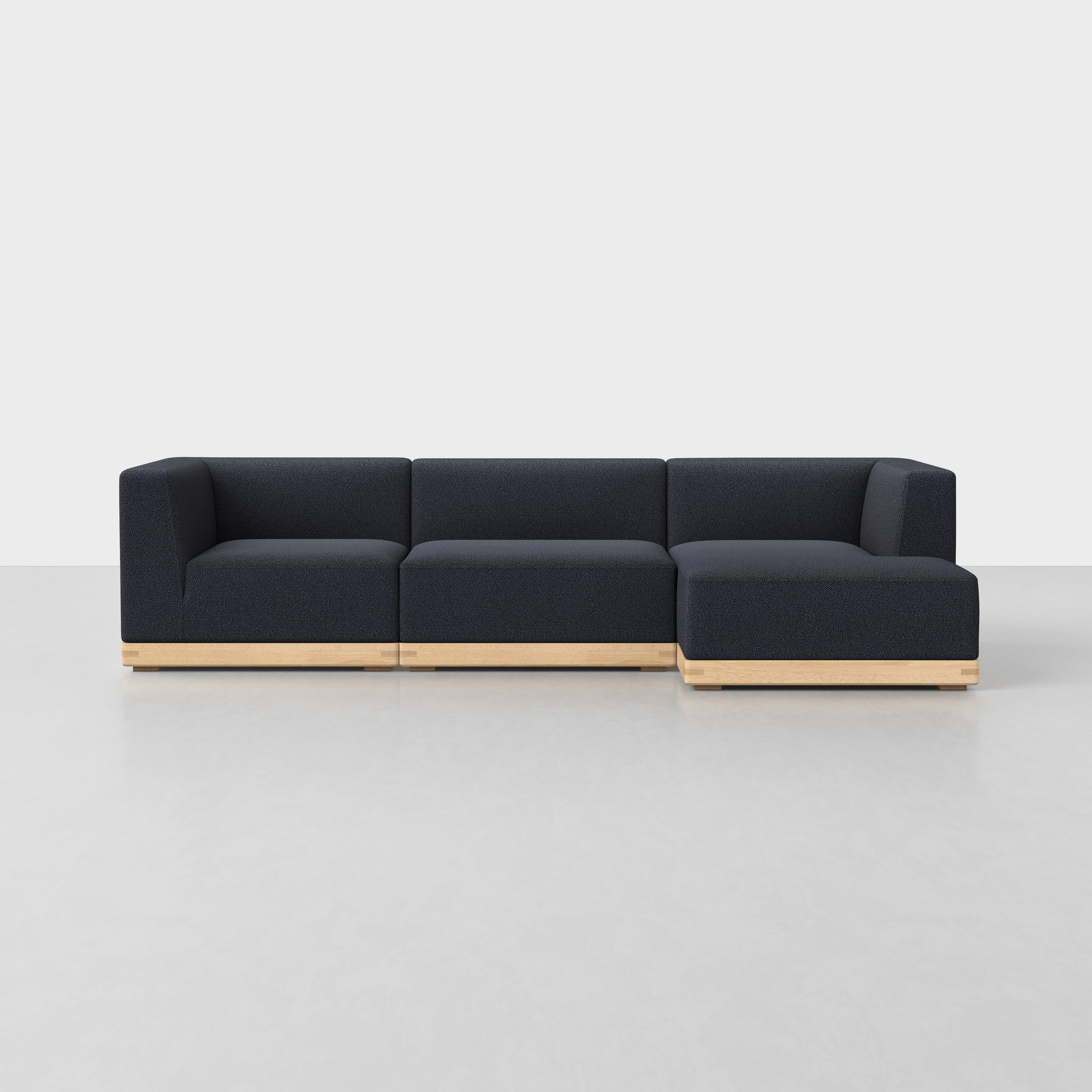 Dark Navy / Natural / Right Arm Chaise