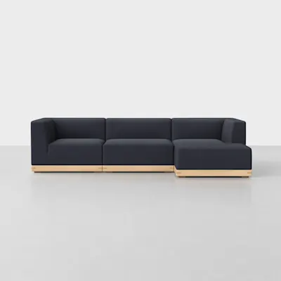 Dark Navy / Natural / Right Arm Chaise