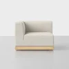 Essential Sectional Module (Corner / Ivory / Natural) - Front