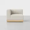 Essential Sectional Module (Corner / Ivory / Natural) - Front
