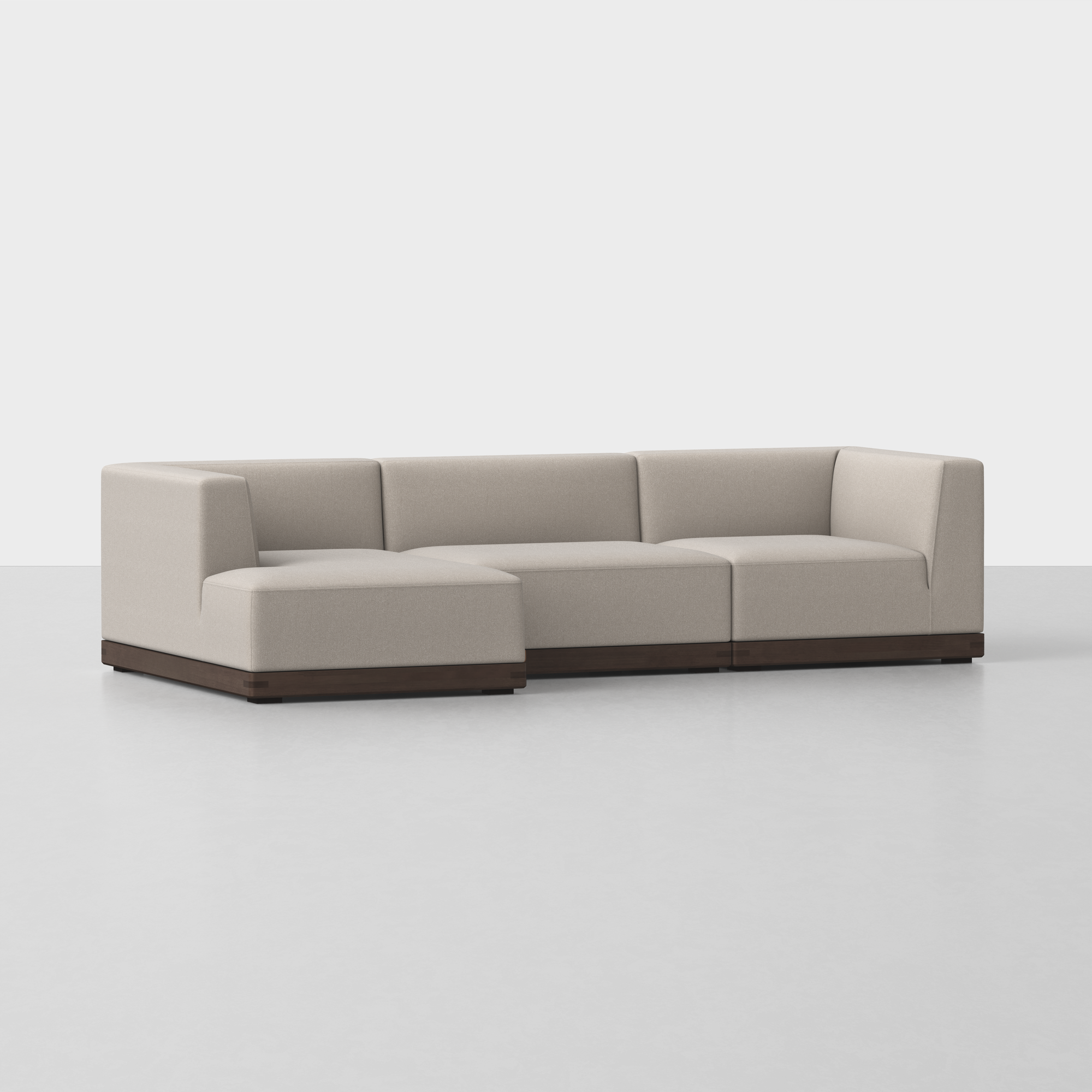 Natural / Espresso / Left Arm Chaise