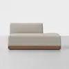 Essential Sectional Module (Right Arm Island / Natural / Walnut) - Front