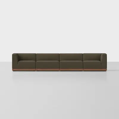 Dark Olive / Walnut / 4 Seat